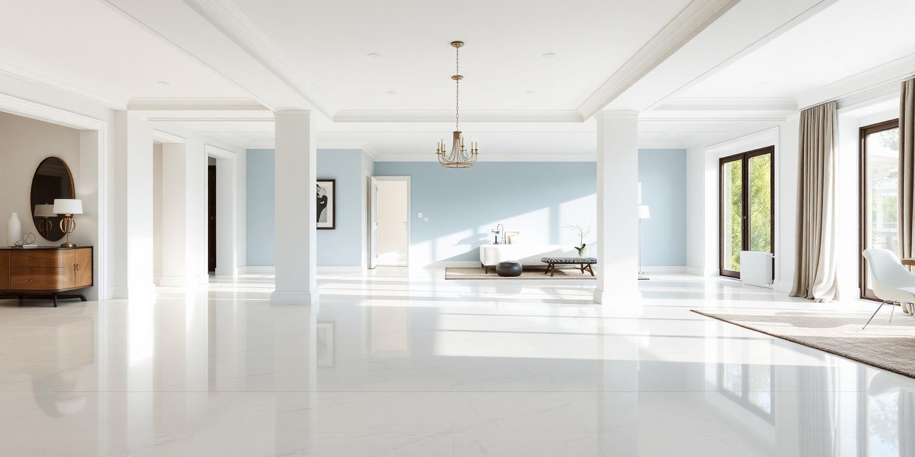 Empty, spotless home interior prepared for a move-in cleaning