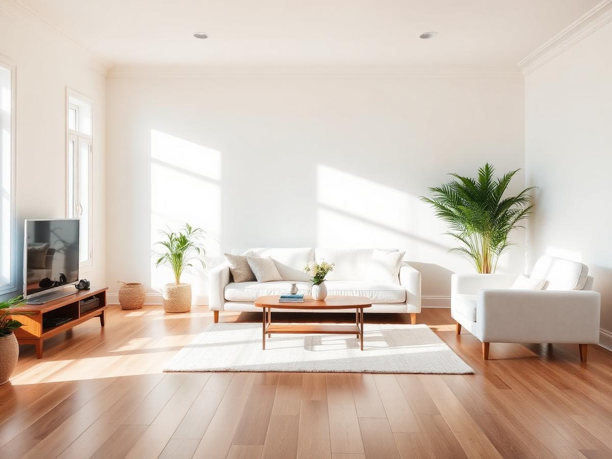 Freshly cleaned bright living room in a Rancho Cordova home